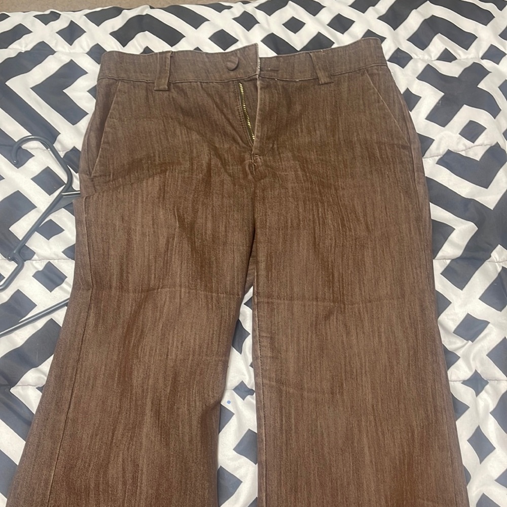 These really cute brown jeans i got from thrifting!